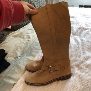 Cole Haan sand colored leather boots with Nike air